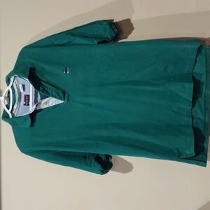 Green short sleeve bugle boy shirt, men's, large